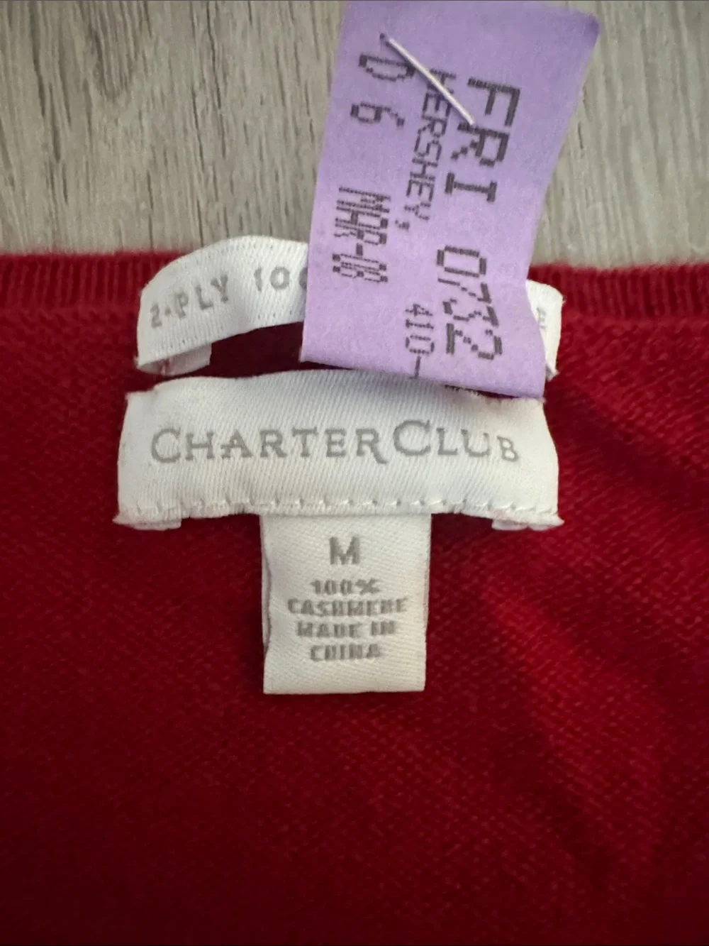 Charter Club Red Crewneck Sweater
